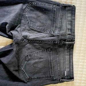 MOTHER Dark Gray Straight Leg Jeans